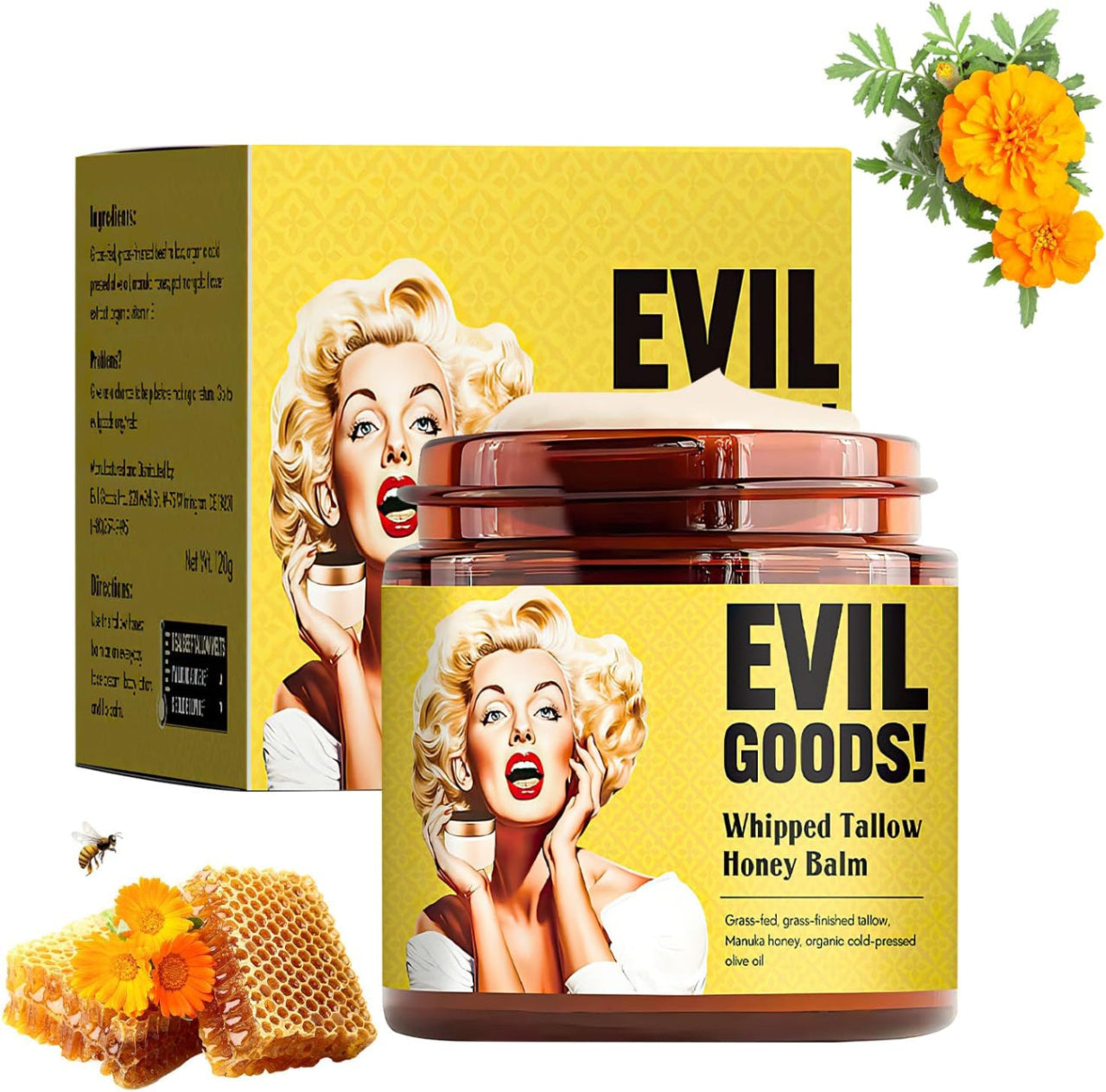 Evilgoods crema facial de sebo de res